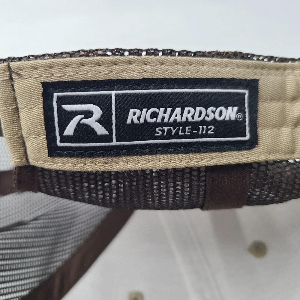 Big Sky Archery Hat Snapback Trucker Mesh Beige Brown Bowhunting‎ Bozeman MT Men